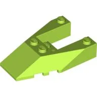 Brick Wedged, Sloped 6 x 4 Cutout, Stud Notches / Lime