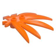 Lego Plant, Leaves 6 x 5 Swordleaf with Clip [Thick Open O Clip] / Orange