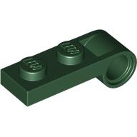 Lego Plate Special 1 x 2 with Pin Hole On Side / Dark Green