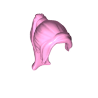 Lego Hair Ponytail Long with Side Bangs / Bright Pink