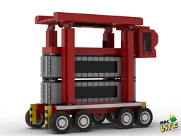 Straddle carrier shipping container