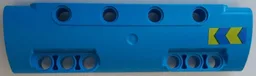 Technic, Panel Curved 11 x 3 with 10 Pin Holes through Panel Surface with Blue and Lime Chevrons Pattern Model Left Side (Sticker) - Set 42091