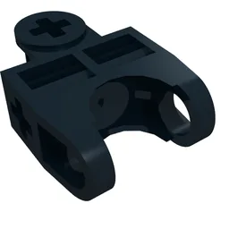 Technic Axle Connector 2 x 3 with Ball Socket, Open Sides / Black