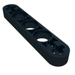 Technic Beam 1 x 5 Thin with Axle Holes on Ends / Black