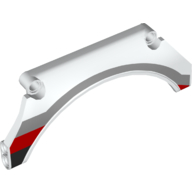 Lego Technic Panel Car Mudguard Arched 13 x 2 x 5 with Grille Print Model Left Front Side