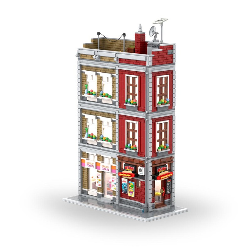 Lego Hot Dogs & Donuts Shop – City Street Food Modular
