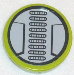 Tile, Round 2 x 2 with 9 Oval Vents Pattern (Sticker) - Set 8957