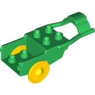Duplo Horse Drawn Cart, Yellow Wheels / Green