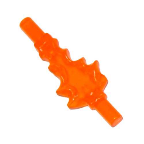 Lego Wave / Power Burst / Flame, Bolt Small with Bar Ends / Trans-Orange