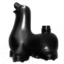 Duplo Animal Seal with Eyes Print / Black