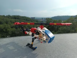Helicopter with Engine