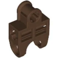 Technic Axle Connector 2 x 3 with Ball Socket, Open Sides / Brown