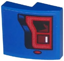 Slope, Curved 2 x 2 x 2/3 with Ford F150 Raptor Taillight Pattern Model Left Side (Sticker) - Set 75875