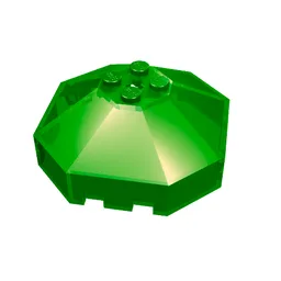 Windscreen 6 x 6 Octagonal Canopy with Axle hole / Trans-Green