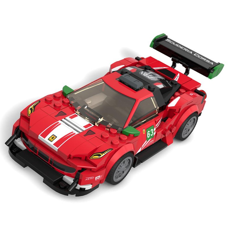 Lego Ferrari 488 GT3 in 8 Stud Wide Style