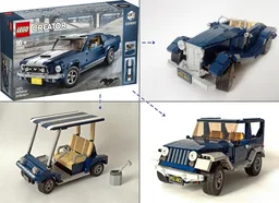 3in1! 10265 Alternatives: Classic Car| Jeep Wrangler | Golf Cart