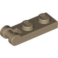 Lego Plate Special 1 x 2 with Handle on End [Closed Ends] / Dark Tan