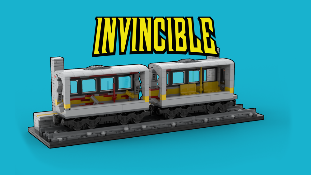 Lego Invincible vs Omni-man | Train fight diorama