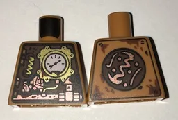 Torso Gold and Copper Clockwork Robot Front and Back Pattern / Medium Nougat