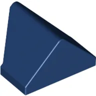 Brick Sloped 45° 2 x 1 Double / Inverted with Bottom Stud Holder / Dark Blue