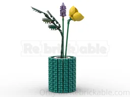 Small and Round Turquoise Flower Vase