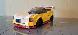 White-Yellow Hatchback