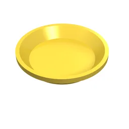 Equipment Dish / Plate Round [Kitchen Implements Kit] / Yellow