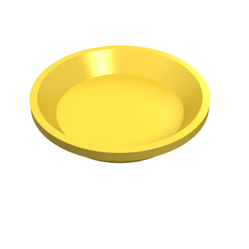 Lego Equipment Dish / Plate Round [Kitchen Implements Kit] / Yellow
