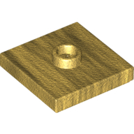 Lego Plate Special 2 x 2 with Groove and Center Stud (Jumper) / Pearl Gold