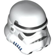 Lego Helmet Stormtrooper, Dotted Mouth Print / White