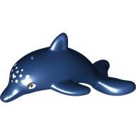 Lego Animal, Dolphin, Jumping with Bright Light Blue Spots print