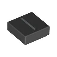 Tile 1 x 1 with letter Capital I Print / Black