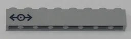 Brick 1 x 8 with Train Logo Dark Blue Pattern Left (Sticker) - Set 60197