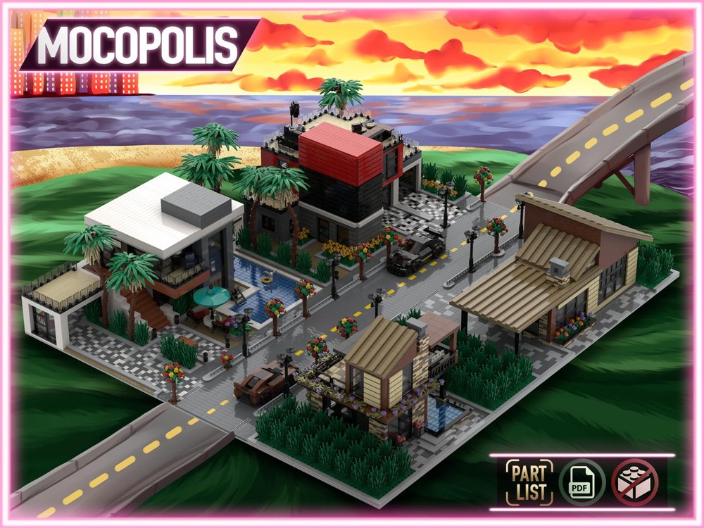 Lego Modern Custom Houses Bundle (High Tech)
