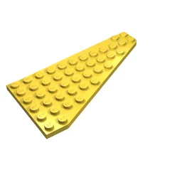 Wedge, Plate 7 x 12 Wing Left / Yellow