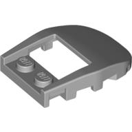 Lego Brick Wedged, Curved 4 x 3 Recessed Back with Opening, Two Studs [Plain] / Light Bluish Gray
