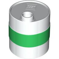 Lego Duplo Container Oil Drum 2 x 2 x 2 with Green Band Print