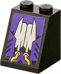 Slope 65 2 x 2 x 2 with Bottom Tube with Hydraulic Claws Pattern (Sticker) - Set 8115