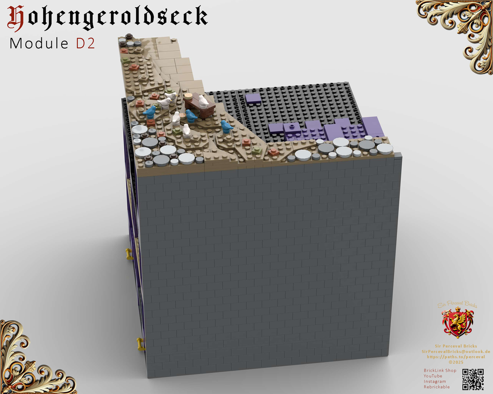 Lego D2 Castle Hohengeroldseck - Substructure & castle courtyard (Castle Part 1)