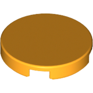 Lego Tile Round 2 x 2 with Bottom Stud Holder / Bright Light Orange