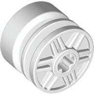 Lego Wheel 18mm x 14mm with Axle Hole, Fake Bolts and Shallow Spokes / White