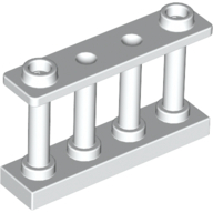 Lego Fence Spindled 1 x 4 x 2 [2 Top Studs] / White
