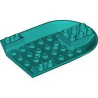 Aircraft Fuselage Curved Forward 6 x 8 Bottom / Dark Turquoise