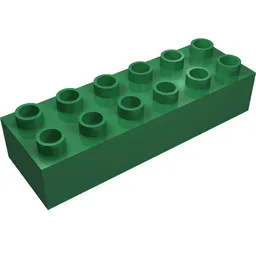 Duplo Brick 2 x 6 / Green