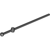 Lego Bar 12L with Open Stud, Towball, and Top Slit [Boat Mast] / Black