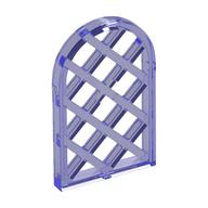 Lego Window 1 x 2 x 2 2/3 Pane Lattice Diamond with Rounded Top / Trans-Purple