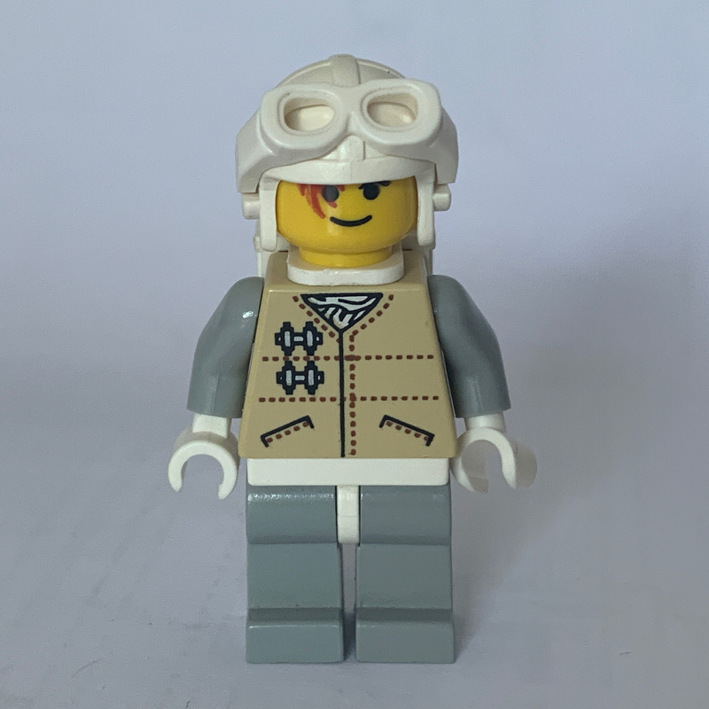 Lego Rebel Trooper in Hoth Uniform, White Hat, Yellow Skin, Backpack, White Goggles