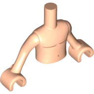 Lego Minidoll Torso Boy with Light Nougat Arms and Hands with Bare/Naked Print / Light Nougat