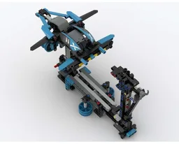 Flight Simulator with Joystick Control (Blue)