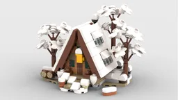 Mini 21338 A-Frame Cabin - Winter Version